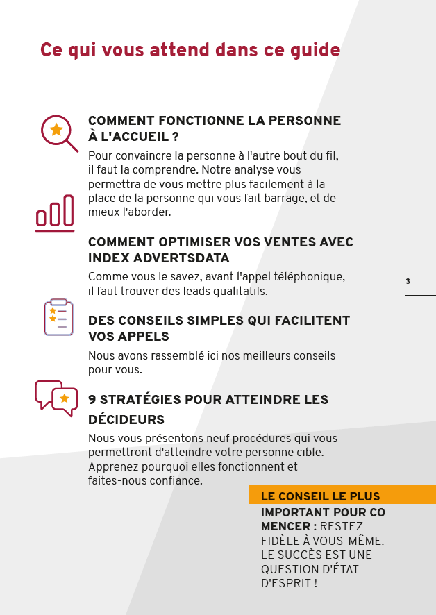 passer le barrage de l'accueil