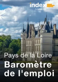 Chateau du Pays de la Loire et inscription "Pays de la Loire Baromètre de l'emploi"